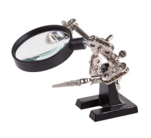 Держатель "Третья рука" с лупой х2.5  12-0251-4  REXANT