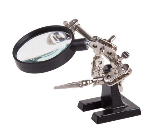 Держатель "Третья рука" с лупой х2.5  12-0251-4  REXANT