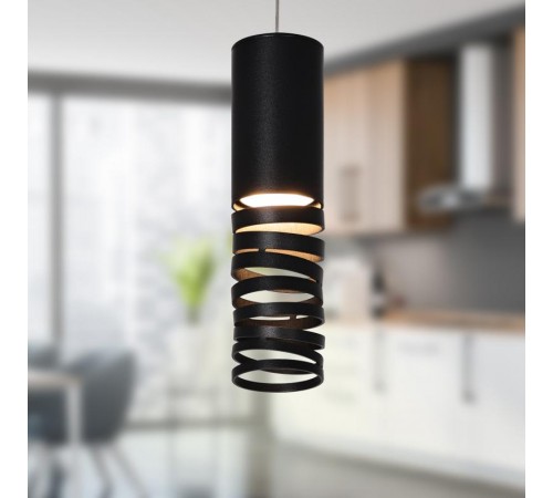 Светильник подвесной (подвес) PL22 BK MR16 GU10 потолочный цилиндр черный  Б0058508  ЭРА