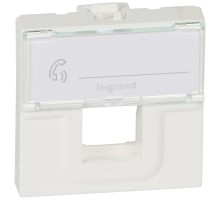 Лицевая панель для информационных розеток - Программа Mosaic - для коннектора формата Keystone - 2 модуля - белый  078604  Legrand