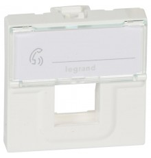 Лицевая панель для информационных розеток - Программа Mosaic - для коннектора формата Keystone - 2 модуля - белый  078604  Legrand