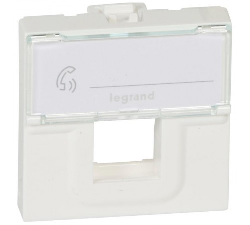 Лицевая панель для информационных розеток - Программа Mosaic - для коннектора формата Keystone - 2 модуля - белый  078604  Legrand