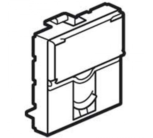 Лицевая панель для информационных розеток - Программа Mosaic - для коннектора формата Keystone - 2 модуля - белый  078604  Legrand