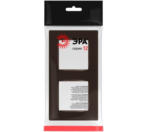 Рамка для розеток и выключателей  Серия 12 12-5202-13 на 2 поста, Классик, бронза  Б0067787  ЭРА