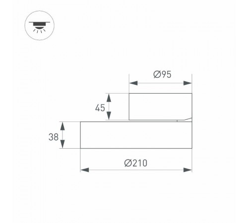 Светильник SP-RONDO-FLAP-R210-20W Day4000 (WH, 110 deg)  028166  Arlight