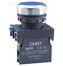 Кнопка управления NP8-10BN/6 без подсветки синяя 1НО IP65 (R)  578645  CHINT