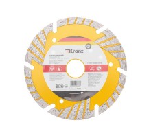 Диск алмазный отрезной Turbo сегментный с защитными секторами, 125х22,2x10мм  KR-90-0106  Kranz
