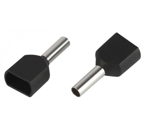 Наконечник-гильза ЭРА NO-225-101 (двойной) НШвИ(2) 1,5-8 с изолированным фланцем (упаковка 50 шт.)   Б0063333  ЭРА