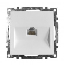 Розетка компьютерная 1-местная RJ-45 (механизм), серия Катрин, GLS00-7107-01, белый  39305  STEKKER