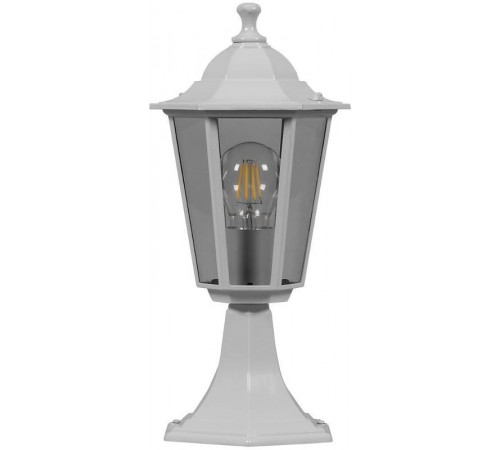 Светильник садово-парковый 6204 100W 230V E27 195*195*455мм белый  11069  FERON