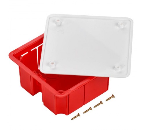 Коробка распределительная с/у 92x92x45 КМ41001 с саморезами, с крышкой  UKT11-092-092-040  IEK