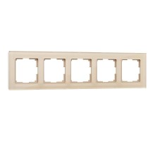 W0051111/Электроустановочные изделия - Рамка на 5 постов (шампань)  a050795  Werkel