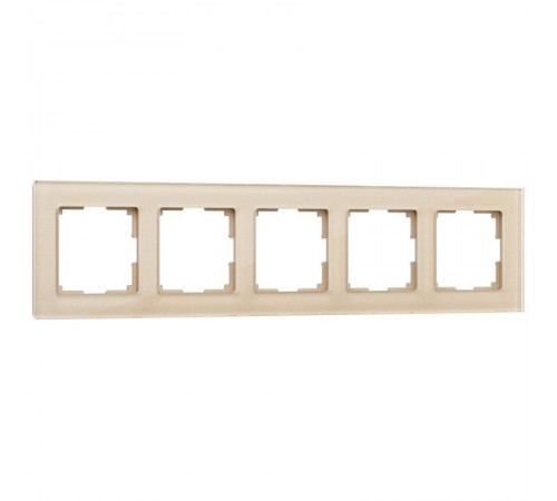 W0051111/Электроустановочные изделия - Рамка на 5 постов (шампань)  a050795  Werkel