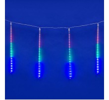 Занавес светодиодный   "Падающие звезды" ULD-E2405-240/DTK MULTI IP44 METEOR   соед.  2х05м. 8 нитей. мультиколор. шнур прозр.  11122  Uniel