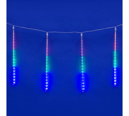 Занавес светодиодный   "Падающие звезды" ULD-E2405-240/DTK MULTI IP44 METEOR   соед.  2х05м. 8 нитей. мультиколор. шнур прозр.  11122  Uniel