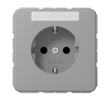 Штепсельная розетка SCHUKO 16A 250V~ с полем для надписи; серая  CD1520NAGR  Jung