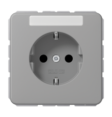 Штепсельная розетка SCHUKO 16A 250V~ с полем для надписи; серая  CD1520NAGR  Jung