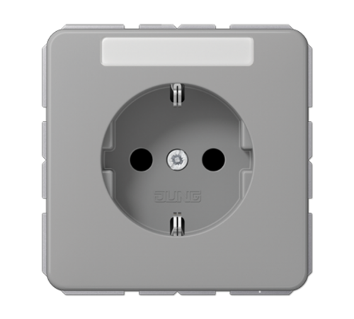 Штепсельная розетка SCHUKO 16A 250V~ с полем для надписи; серая  CD1520NAGR  Jung