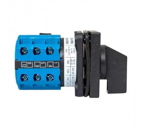 Переключатель кулачковый ПК-1-102 10А 2P "0-1-2-3" IP65  pk-1-102-10-65  EKF