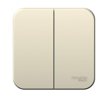 Blanca Молочный О/У Выключатель 2-клавишный, 6А, 250В  BLNVA065002  SE