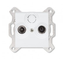 ABB Levit Белый Розетка TV-R проходная 7дБ  5011H-A03607 03W  2CHH083607A6003  ABB