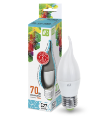 Лампа светодиодная LED-СВЕЧА НА ВЕТРУ-standard 7.5Вт 230В Е27 4000К 675Лм  4690612004587  ASD