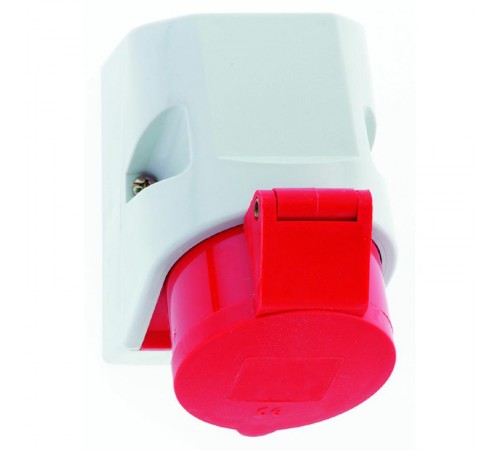 Розетка настенная 16A 4р(3P+PE) 6h 400V IP44 100х75 180 гр QC 11907 I 11907-Bals I Bals