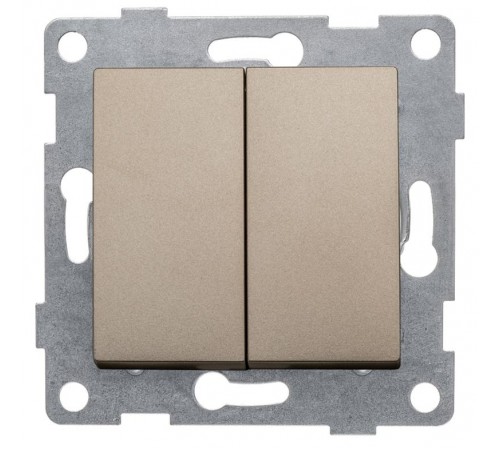 Ugra Выключатель 2кл., СУ , 10А, 250В, шампань  С11В2-027  GUSI Electric