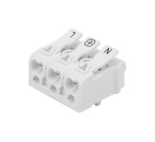 Клемма пружинная соединительная КСП 3-полюсная с монтажными ножками (100 шт./уп.)  07-6215-1  REXANT