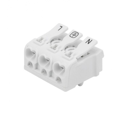 Клемма пружинная соединительная КСП 3-полюсная с монтажными ножками (100 шт./уп.)  07-6215-1  REXANT