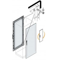 Дверь пер/зад 2000x300 внешн.каб.секции  EC2031K  ABB