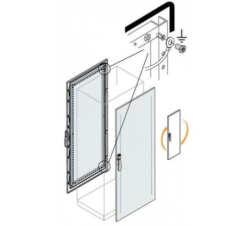 Дверь передняя/задняя 2000x800мм ВхШ  EC2080K  ABB