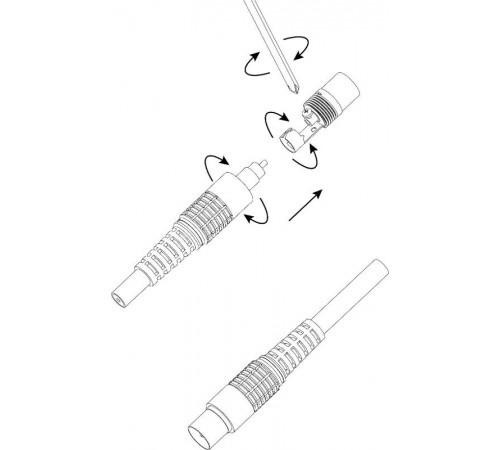 R-TV05-1  Разъем штекер TV без пайки чёрный (ПАКЕТ 1 ШТ.) (50/2000/32000)  Б0048307  ЭРА