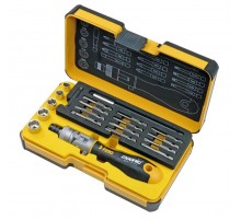 Набор бит SL/PH/PZ/Tx и головок с поворотной трещоткой Ergonic K в кейсе, 20 шт  06072006  Felo