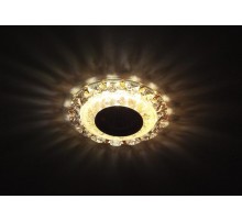 Светильник точечный встраиваемый под лампу DK LD17 MR16 50Вт GU5.3 розовый с подсветкой  Б0028078  ЭРА