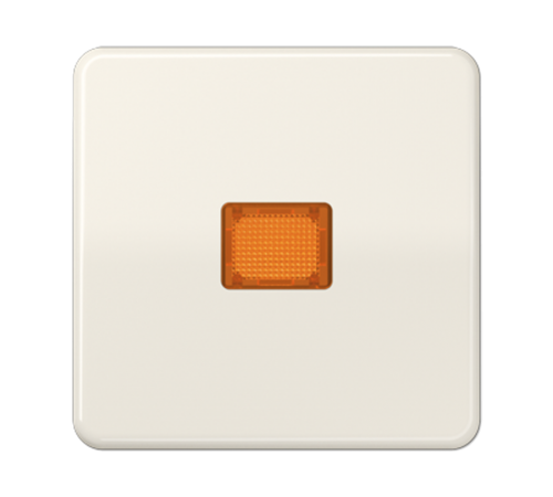 Клавиша с оранжевым окошком для выключателя с подсветкой; слоновая кость  CD590KO  Jung