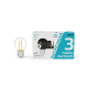Лампа светодиодная Filament Шар 7W 580lm 4100К Е27 LED (3 лампы в упаковке) 1/20  105902207T  Gauss