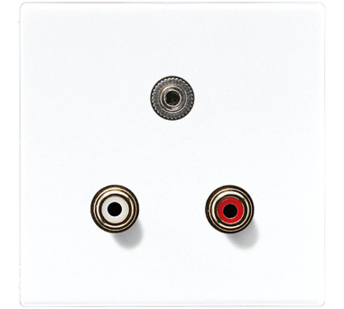 2x Cinch Audio (RCA) / Stereo разъем (TRS 3.5 mm) MALS1011WW Jung