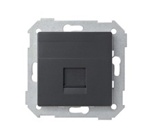 Simon 82 Адаптер со шторками на 1 коннектор UTP (RJ45), FTP (RJ45), RJ12, AMP, S82, S82N, S82 Detail, графит  82005-38  Simon