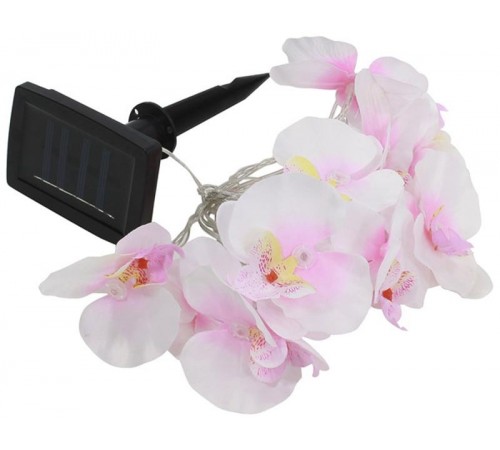 Cветильник садовый декоративный SL-PL420-FOD12 на солнечной батарее, пластик, цветной, длина гирлянды - 420 с  Б0016259  ЭРА