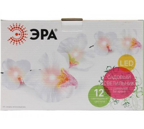 Cветильник садовый декоративный SL-PL420-FOD12 на солнечной батарее, пластик, цветной, длина гирлянды - 420 с  Б0016259  ЭРА