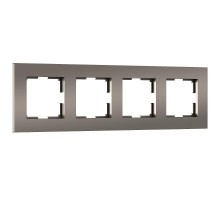 W0042963/ Электроустановочные изделия -Рамка на 4 поста Slab (бронза софт)a062816Werkel