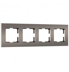 W0042963/ Электроустановочные изделия -Рамка на 4 поста Slab (бронза софт)a062816Werkel