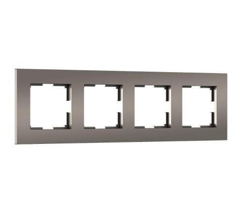 W0042963/ Электроустановочные изделия -Рамка на 4 поста Slab (бронза софт)a062816Werkel