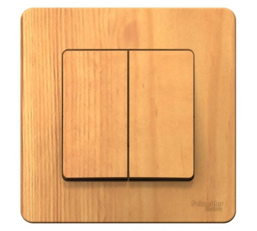 Blanca Ясень С/У Переключатель 2-клавишный, 10А, 250B  BLNVS106605  SE