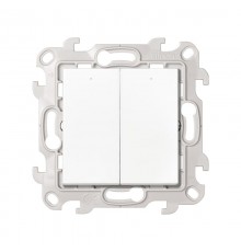 Simon 24 Белый Выключатель 2-кл. с подсв.  2450392-030  Simon