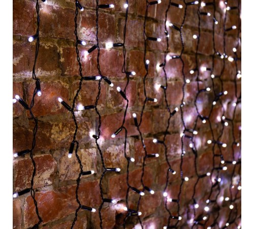 Гирлянда "Светодиодный Дождь" 2х3м, постоянное свечение, черный провод, 230 В, диоды БЕЛЫЕ, 760 LED  235-145  NEON-NIGHT