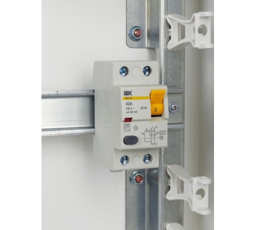 Выключатель дифференциальный (УЗО) ВД1-63 2п 40А 30мА тип AC  MDV10-2-040-030  IEK