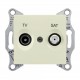 Sedna Бежевый Розетка TV/SAT оконечная 1dB  SDN3401647  Schneider Electric
