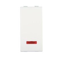 Выключатель с индикатором 45х22,5 мм (схема 1L) 16 A, 250 B (белый) LK45  850304  Ecoplast